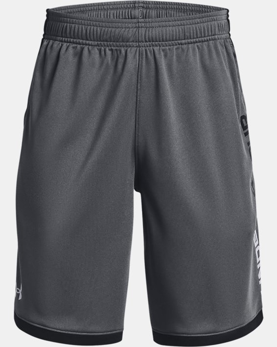 Boys' UA Stunt 3.0 Shorts in Gray image number 0